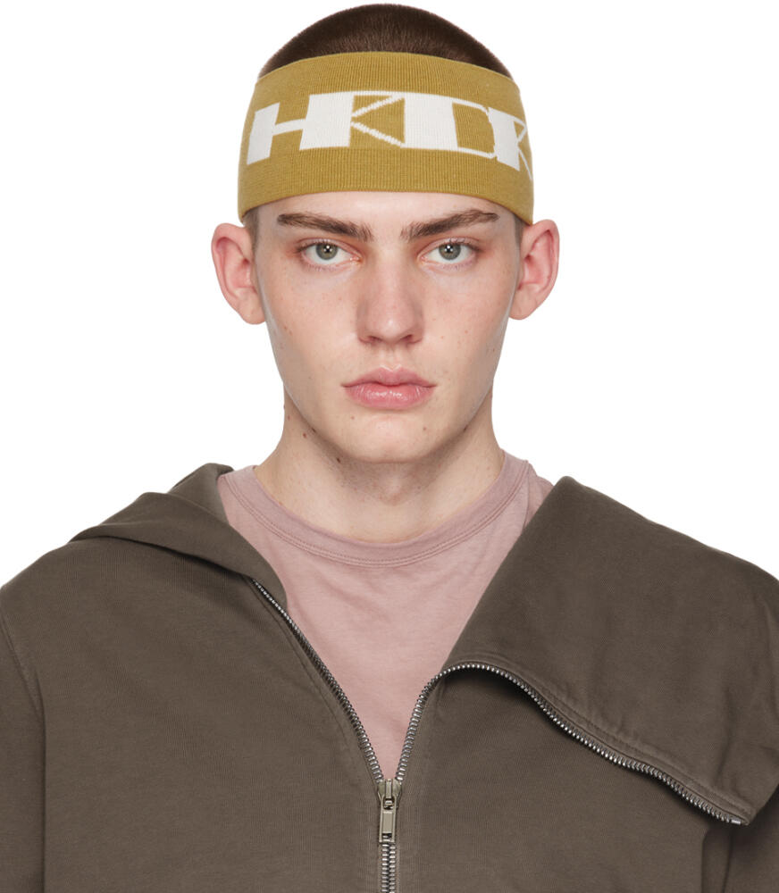 Rick Owens DRKSHDW Yellow 'HRDR' Headband Cover