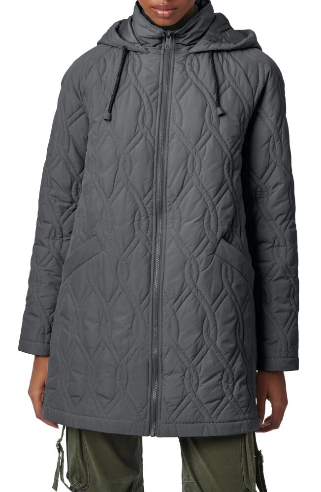 Bernardo Arboretum Onion Quilted Hooded Jacket in Urban Grey Cover