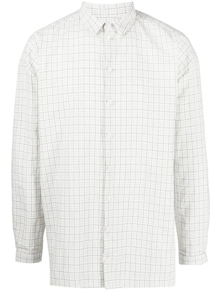 Toogood Draughtsman check-print shirt - White Cover