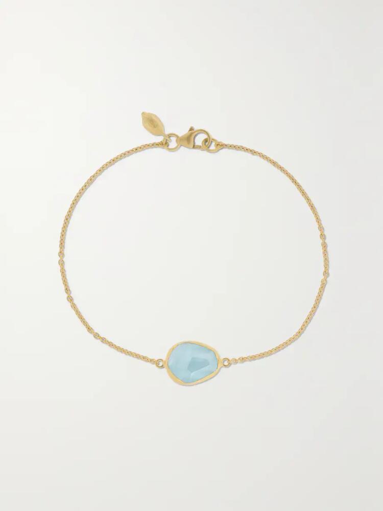 Pippa Small - 18-karat Gold Aquamarine Bracelet - Blue Cover