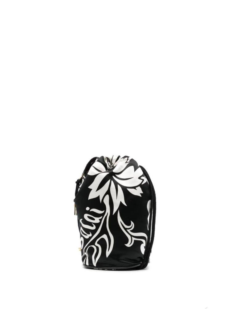 sacai floral-print bucket bag - Black Cover