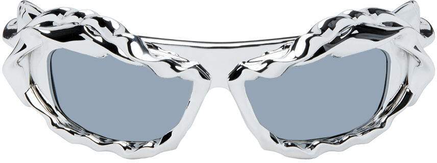 Ottolinger SSENSE Exclusive Silver Twisted Sunglasses Cover