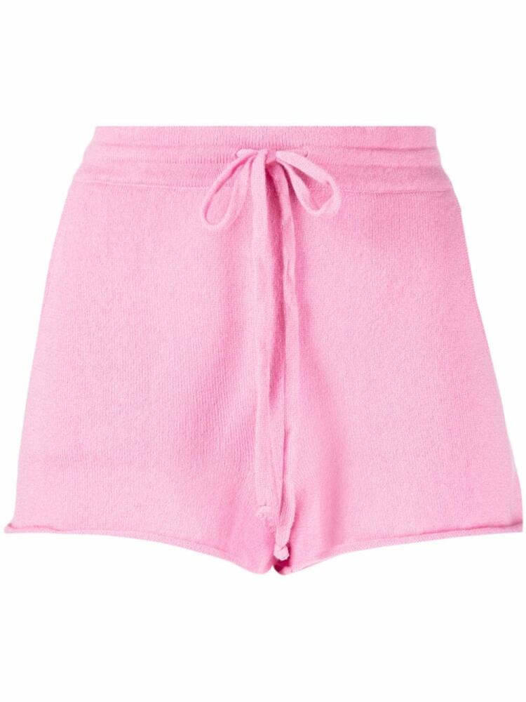 Teddy Cashmere Portofino drawstring cashmere shorts - Pink Cover