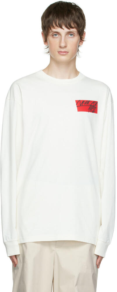 Moncler Genius 2 Moncler 1952 Off-White Printed Long Sleeve T-Shirt Cover