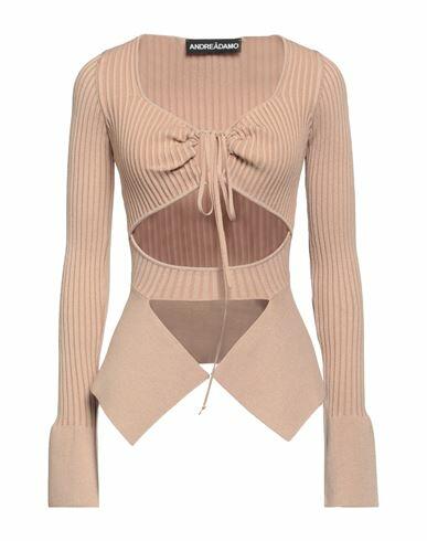 Andreādamo Woman Sweater Beige Viscose, Polyester, Polyamide, Elastane Cover