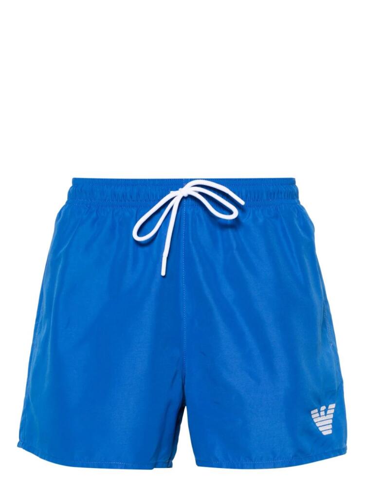 Emporio Armani logo-embroidered swim shorts - Blue Cover