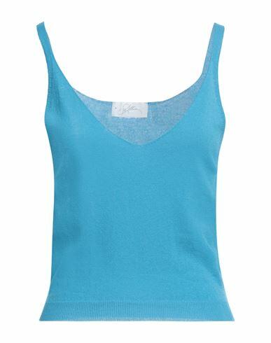 Soallure Woman Top Azure Viscose, PBT - Polybutylene terephthalate Cover