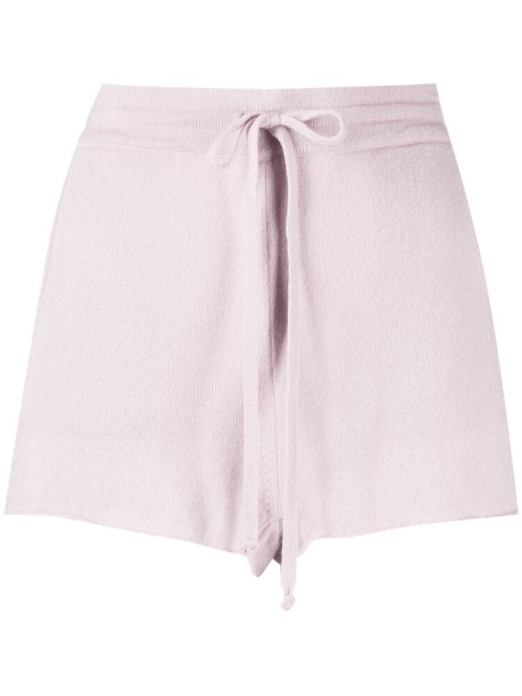 Teddy Cashmere Portofino drawstring cashmere shorts - Purple Cover