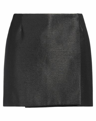 Sportmax Woman Mini skirt Black Wool, Viscose, Metal Cover