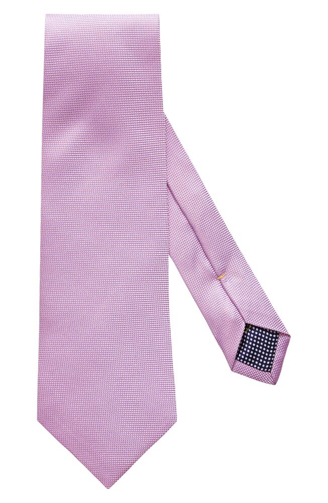 Eton Solid Silk Tie in Pink/red Cover