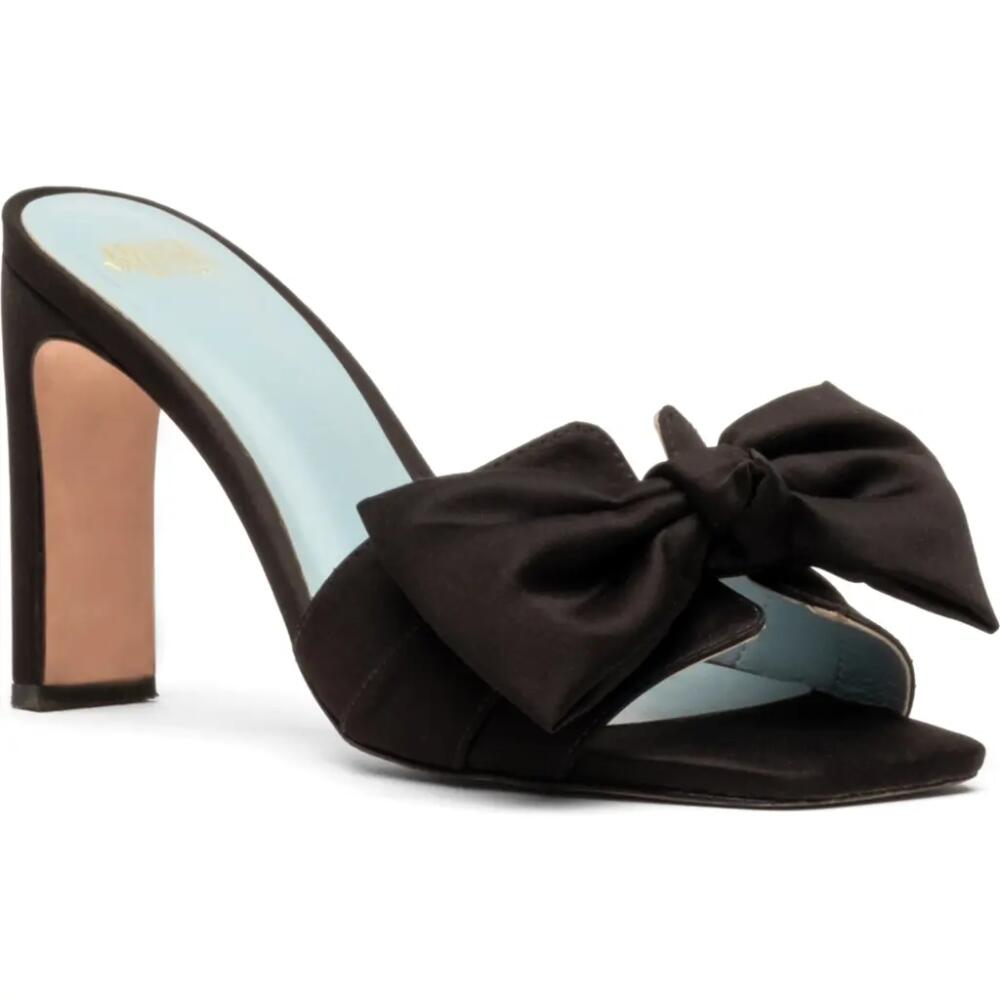 Frances Valentine Hilary Satin Bow Sandal in Black Cover