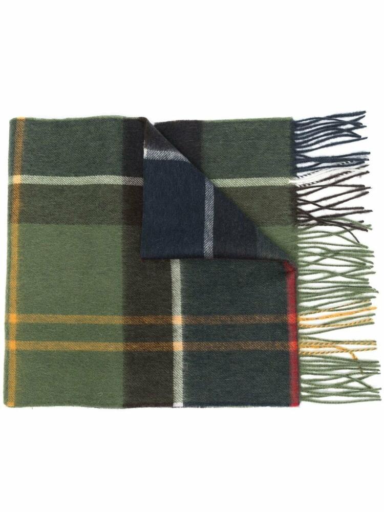 Barbour check pattern scarf - Green Cover