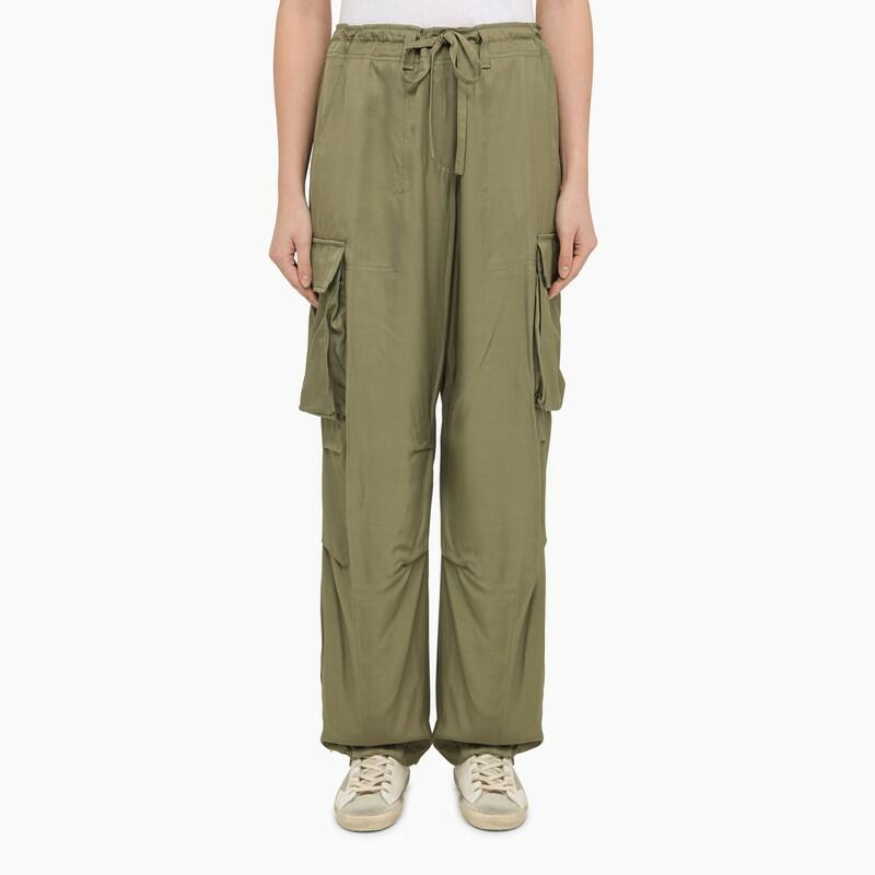 Golden Goose Military green viscose cargo trousers Cover