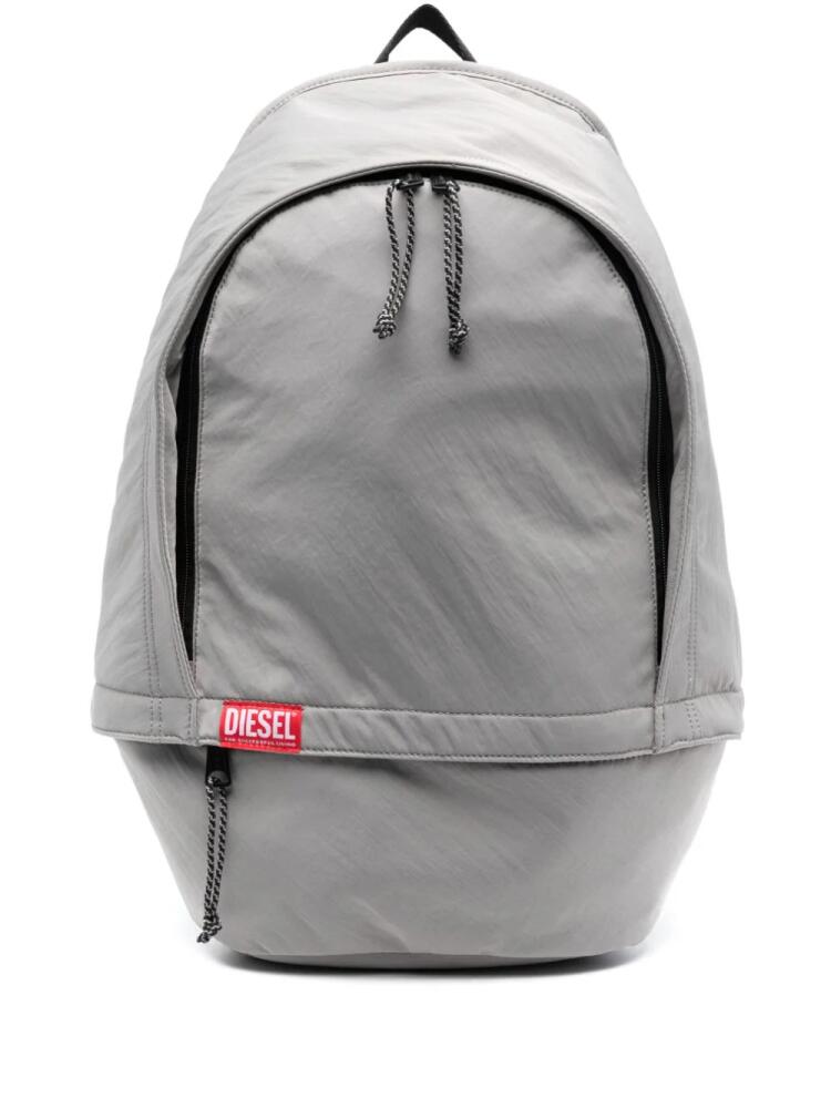 Diesel Race logo-patch backpack - Grey Cover