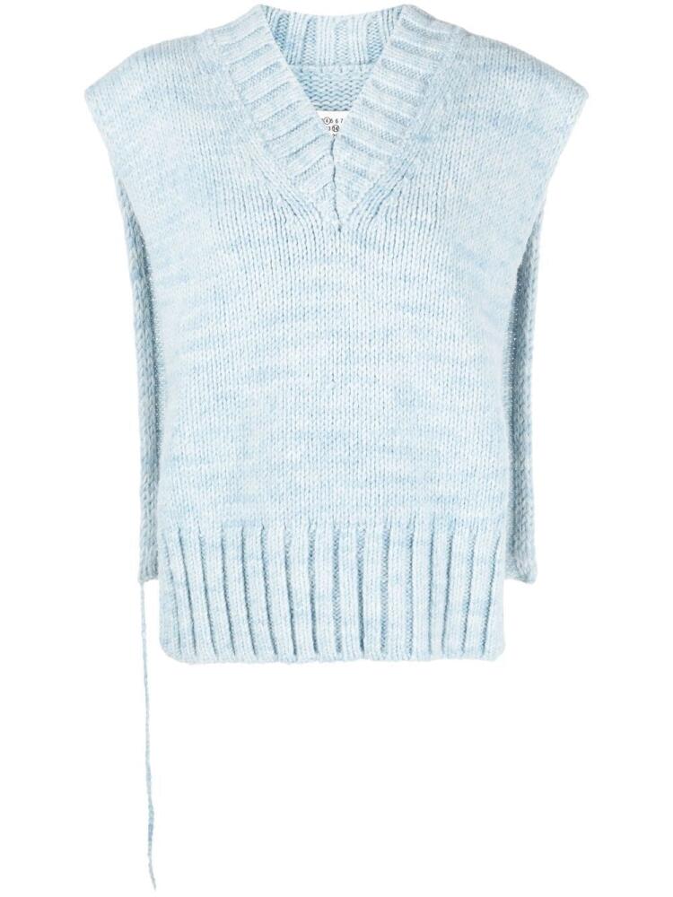 Maison Margiela Botanical Dye knitted vest - Blue Cover