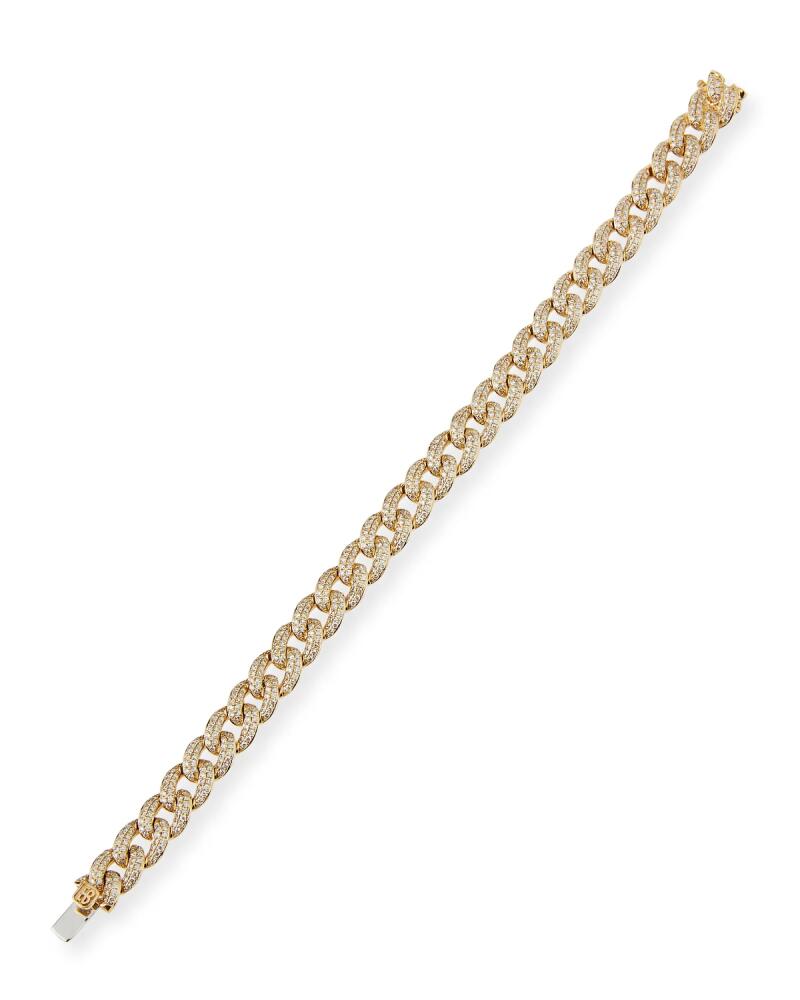 Sydney Evan 14k Tri-Tone Diamond Pave Small Link Bracelet Cover