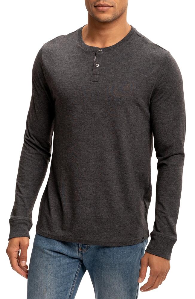 Threads 4 Thought Long Sleeve Henley in Heather Black Cover