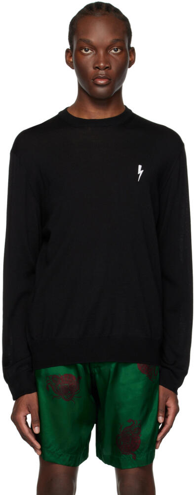 Neil Barrett Black Basic Bolt Sweater Cover