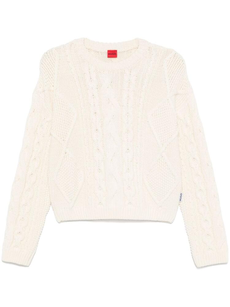 HUGO crew-neck sweater - White Cover