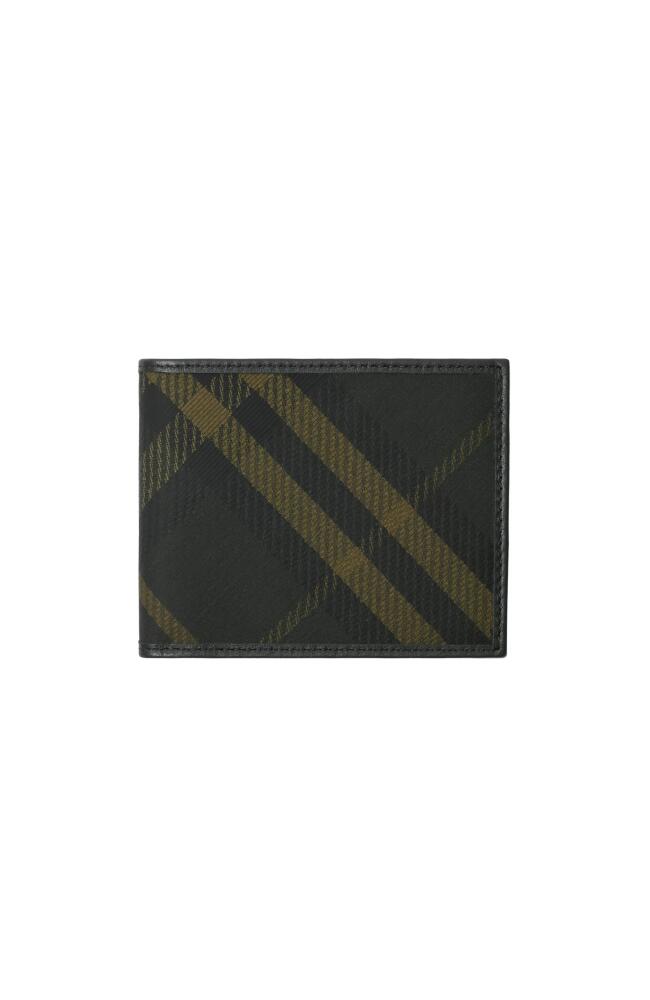 burberry Check Slim Bifold Wallet in Shadow Cover