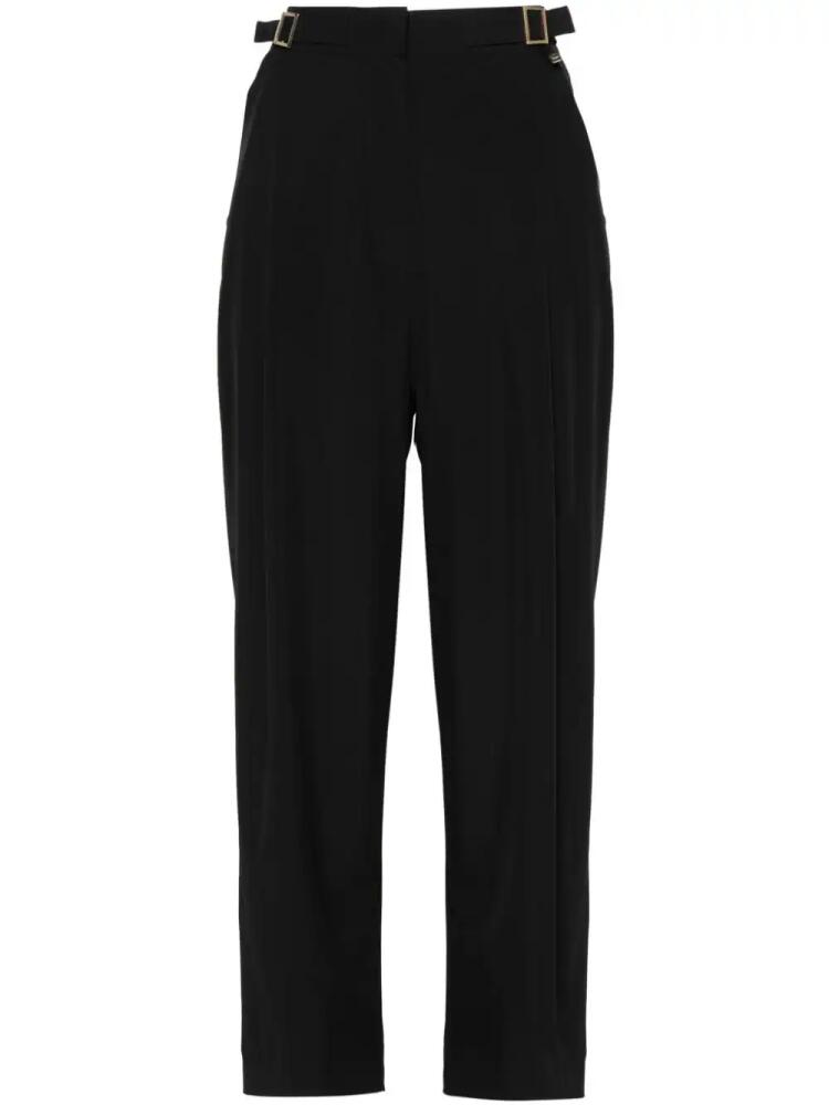 Herno buckle-detailed straight trousers - Black Cover