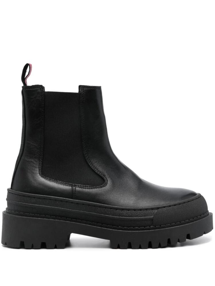 Tommy Jeans Chelsea foxing leather boot - Black Cover