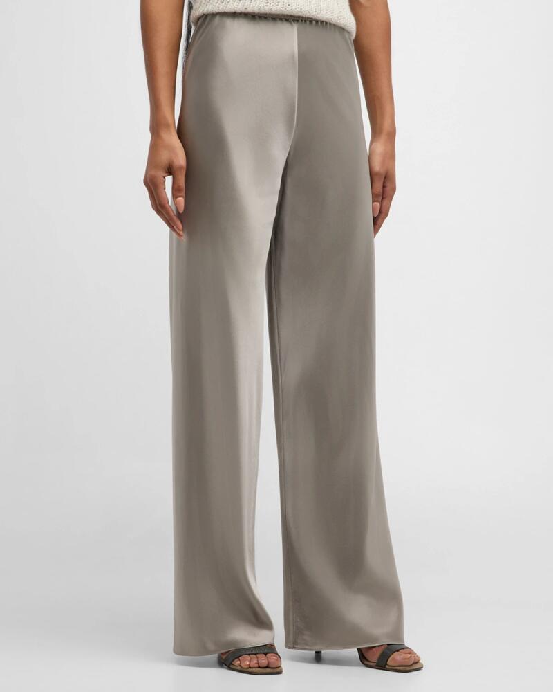 TSE Cashmere Wide-Leg Satin Pants Cover