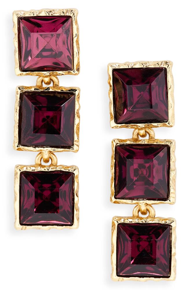 Oscar de la Renta Tennis Drop Earrings in Amethyst Cover