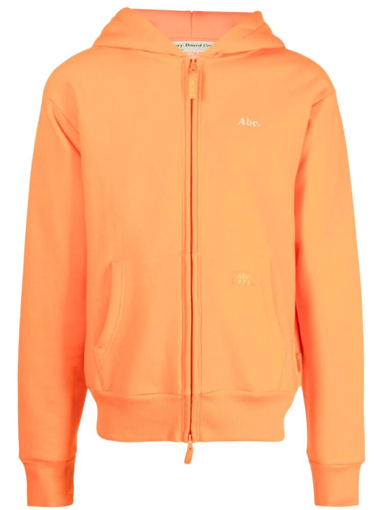 Advisory Board Crystals logo-print zip-up hoodie - Orange Cover