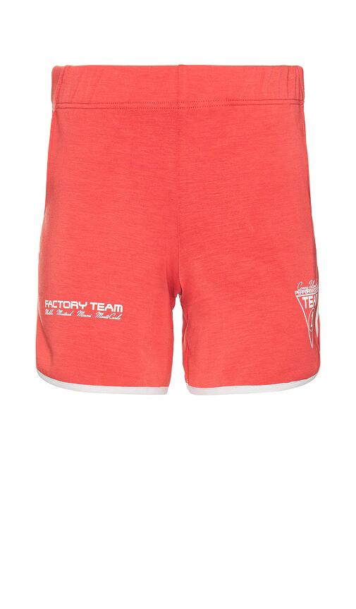 Coney Island Picnic Factory Team Scallop Hem Gym Short in Red Cover