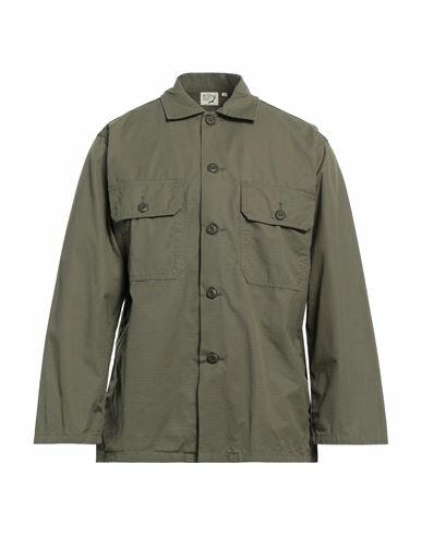 Orslow Man Shirt Military green Cotton Cover