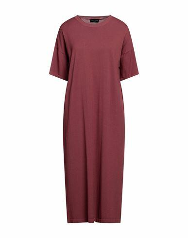 Roberto Collina Woman Midi dress Brick red Viscose, Polyester Cover