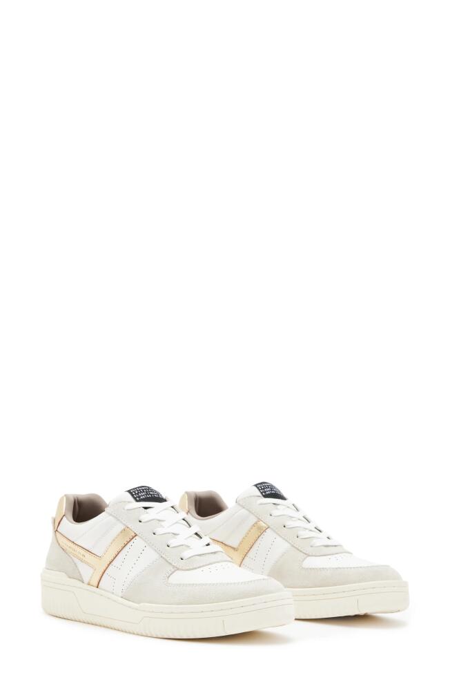 AllSaints Vix Low Top Sneaker in White/Gold Cover