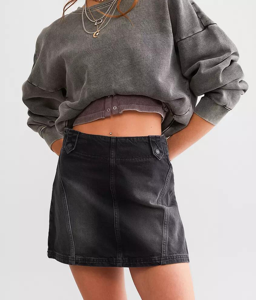 Free People Runaway Denim Mini Skirt Cover