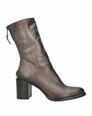 Strategia Woman Ankle boots Steel grey Leather Cover