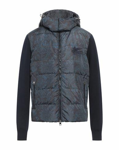 Etro Man Puffer Pastel blue Polyester, Wool, Acrylic Cover