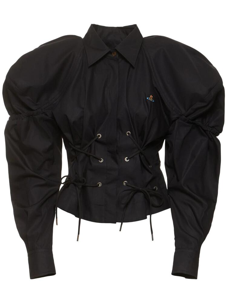 VIVIENNE WESTWOOD Gexy Fitted Cotton Lace-up Shirt Cover