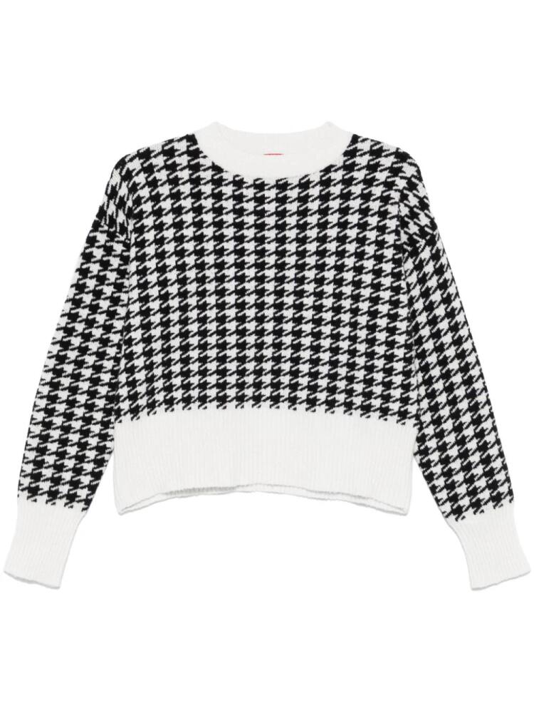 HUGO houndstooth-intarsia sweater - Black Cover