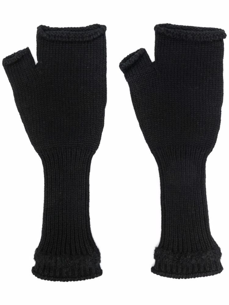 Barrie fingerless cashmere gloves - Black Cover