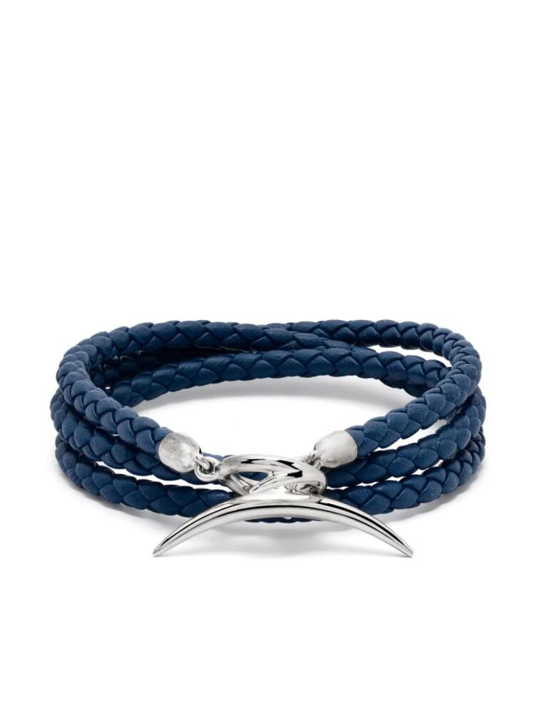 Shaun Leane recycled sterling silver and leather Quill bracelet - Blue Cover