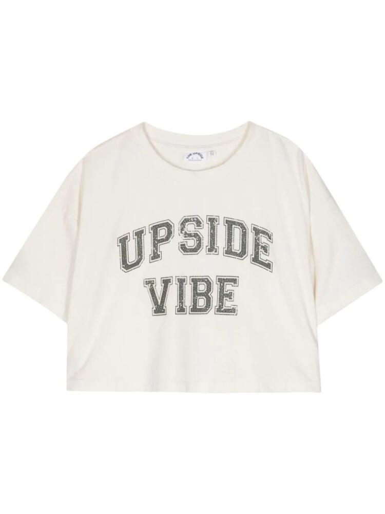 The Upside logo-print cropped T-shirt - White Cover