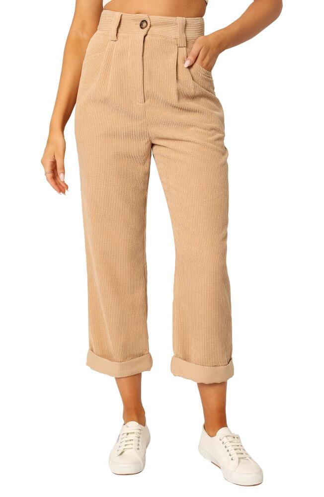 Petal & Pup Talaren Cuffed Corduroy Pants in Beige Cover