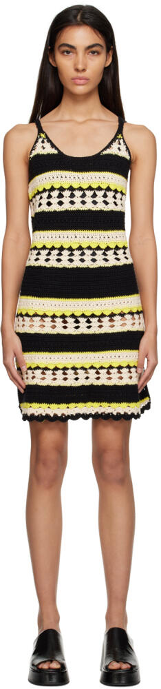 GANNI Black & Yellow Slip Dress Cover