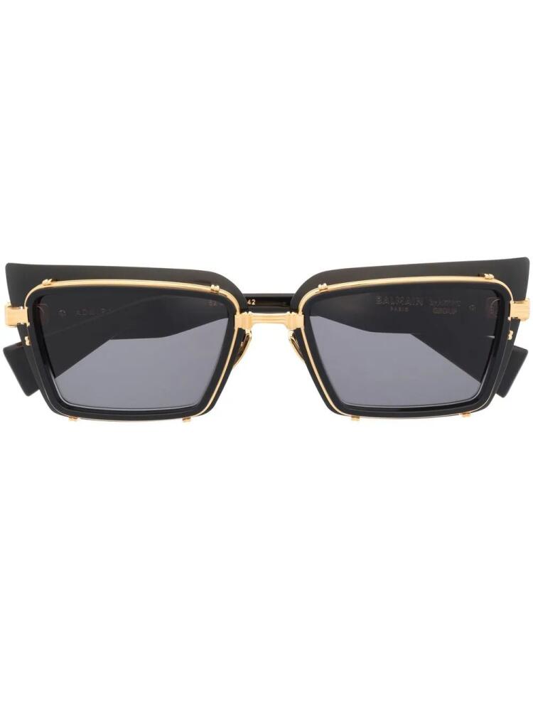 Balmain Eyewear Admirable rectangle-frame sunglasses - Black Cover