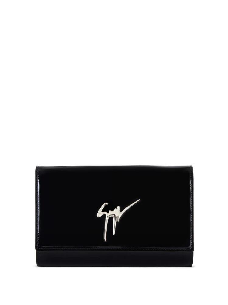 Giuseppe Zanotti Cleopatra glossy clutch bag - Black Cover