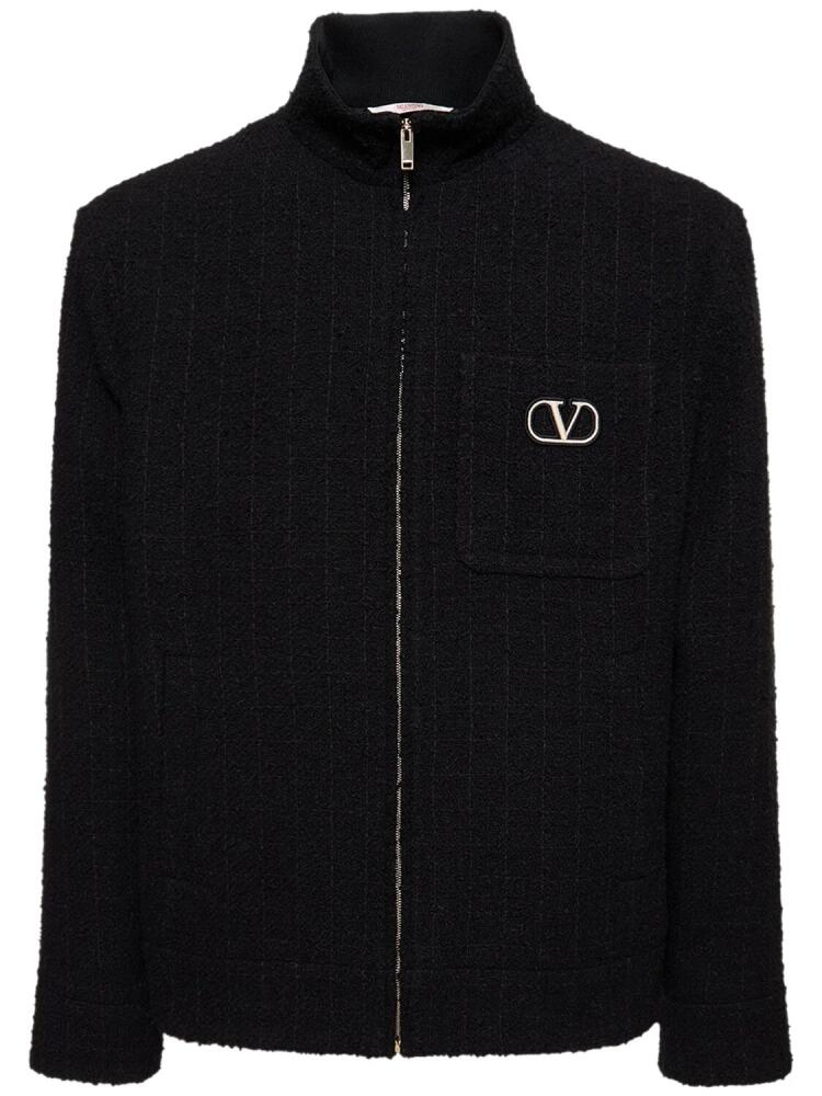 VALENTINO Cotton Bouclé Zipped Jacket Cover