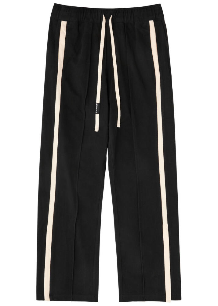 Nahmias Striped Cotton Sweatpants - Black Cover