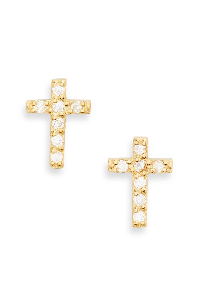 Bony Levy 18K Yellow Gold Petite Diamond Cross Stud Earrings - 0.05 ctw in Rd0.05 18Kyg Cover