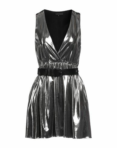 Patrizia Pepe Sera Woman Mini dress Silver Polyester, Elastane Cover