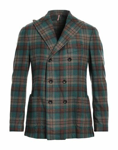 Santaniello Man Blazer Deep jade Wool, Polyamide Cover